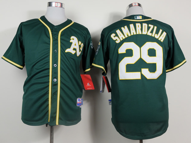 Men Oakland Athletics #29 Samardzija Green MLB Jerseys->oakland athletics->MLB Jersey